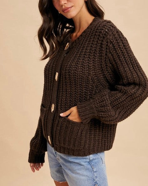 Genevieve Cable Knit Cardigan