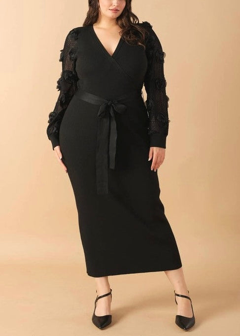 Sasha Sweater Midi Dress- PLUS SIZE