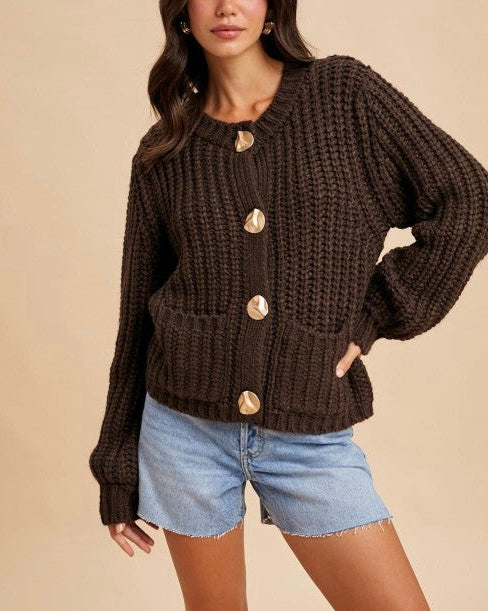 Genevieve Cable Knit Cardigan