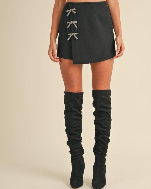 Diana Bow Rhinestone Skirt
