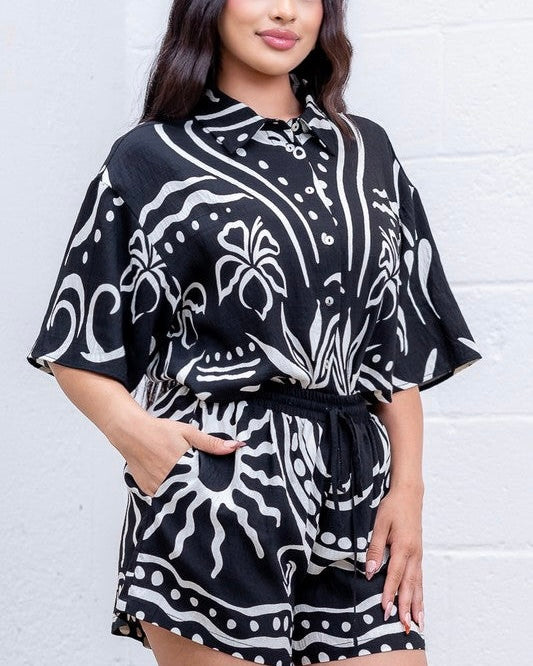 Kai Printed Shorts 2pc Set