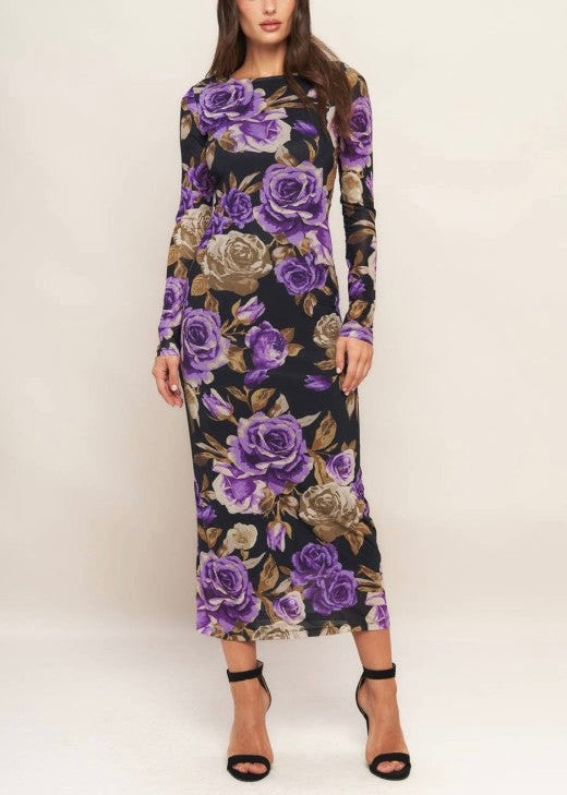 Rosalinda Mesh Midi Dress
