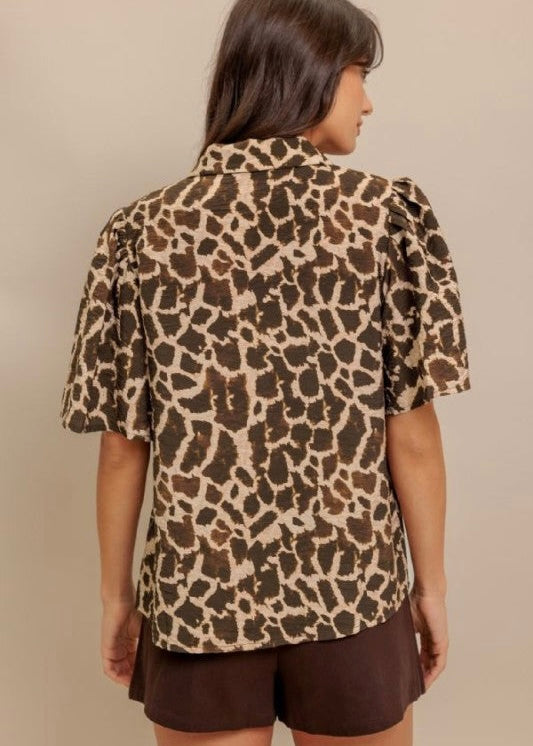 Leah Leopard Top