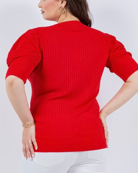 Cassandra Knit Top-Plus Size
