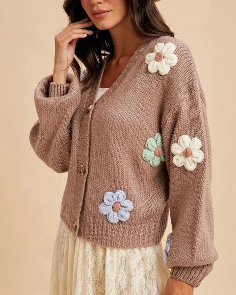 Wendy Knitted Floral Cardigan