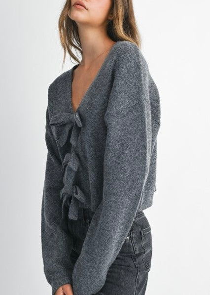 Paulina Bow Knit Sweater Top