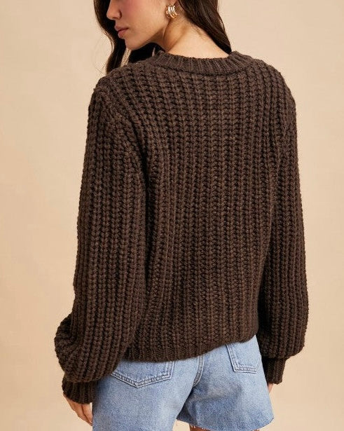 Genevieve Cable Knit Cardigan