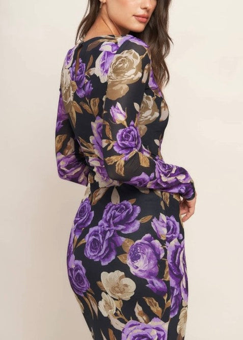 Rosalinda Mesh Midi Dress
