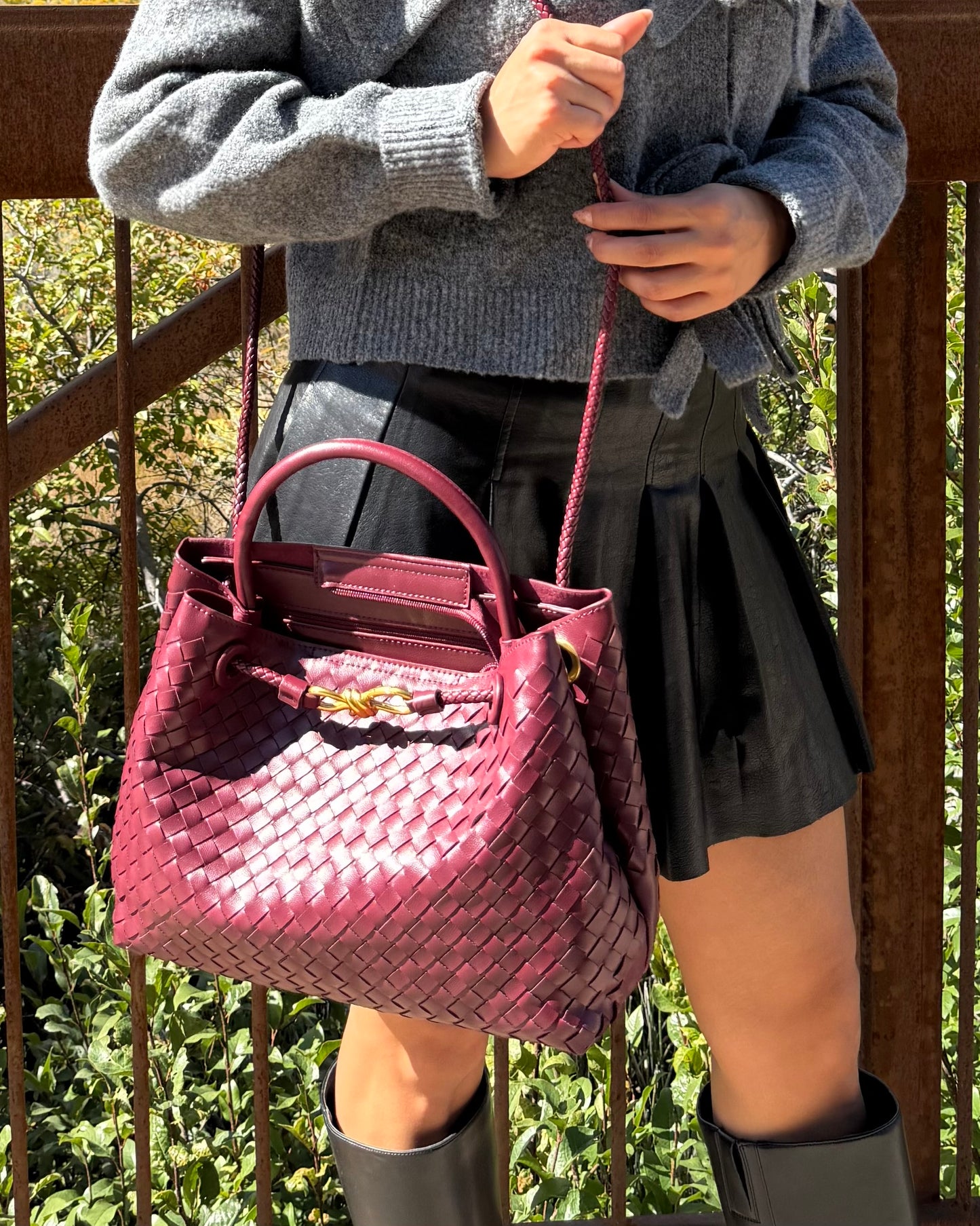 Marlene Woven Handbag-Available in 2 Colors