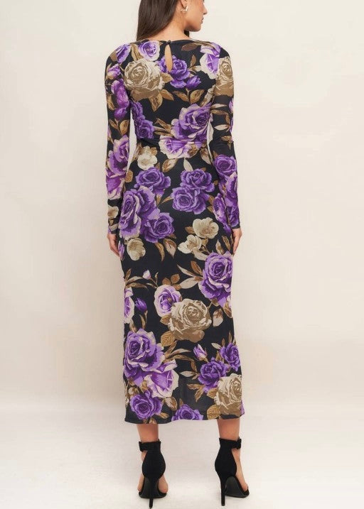 Rosalinda Mesh Midi Dress