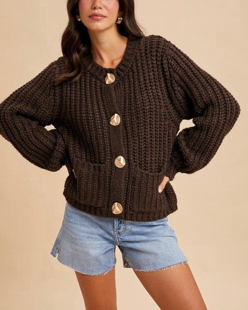 Genevieve Cable Knit Cardigan