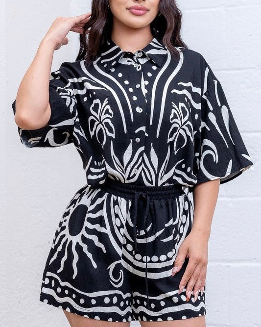 Kai Printed Shorts 2pc Set