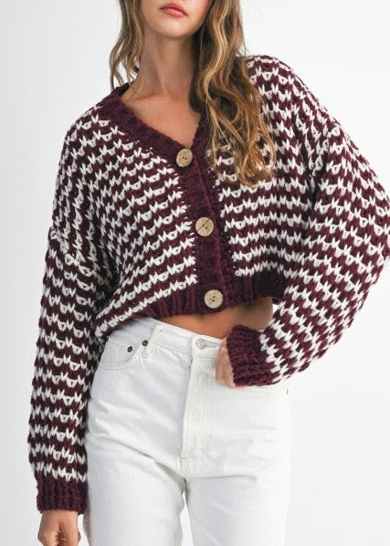 Marisol Stripe Knit Cardigan