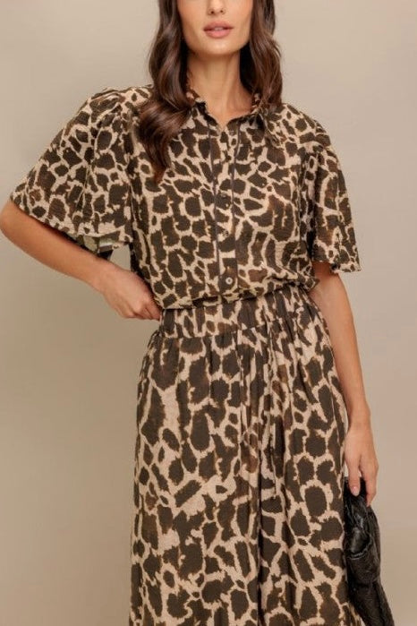 Leah Leopard Top