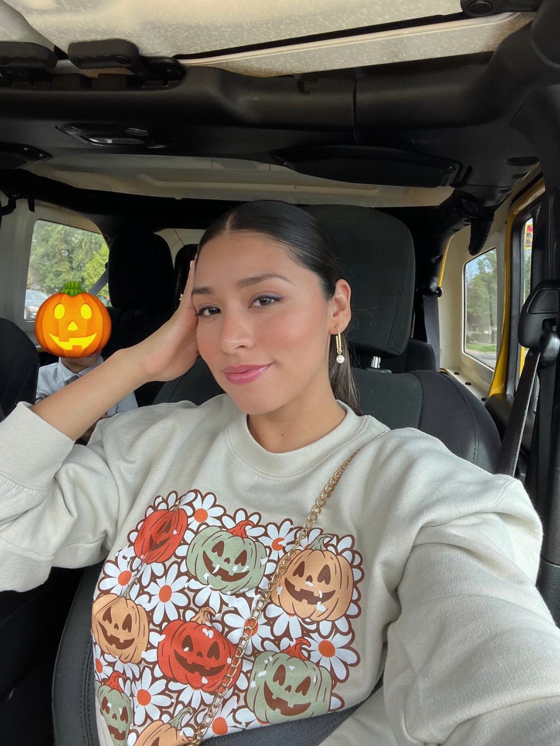 Daisy Pumpkin Crewneck Sweatshirt