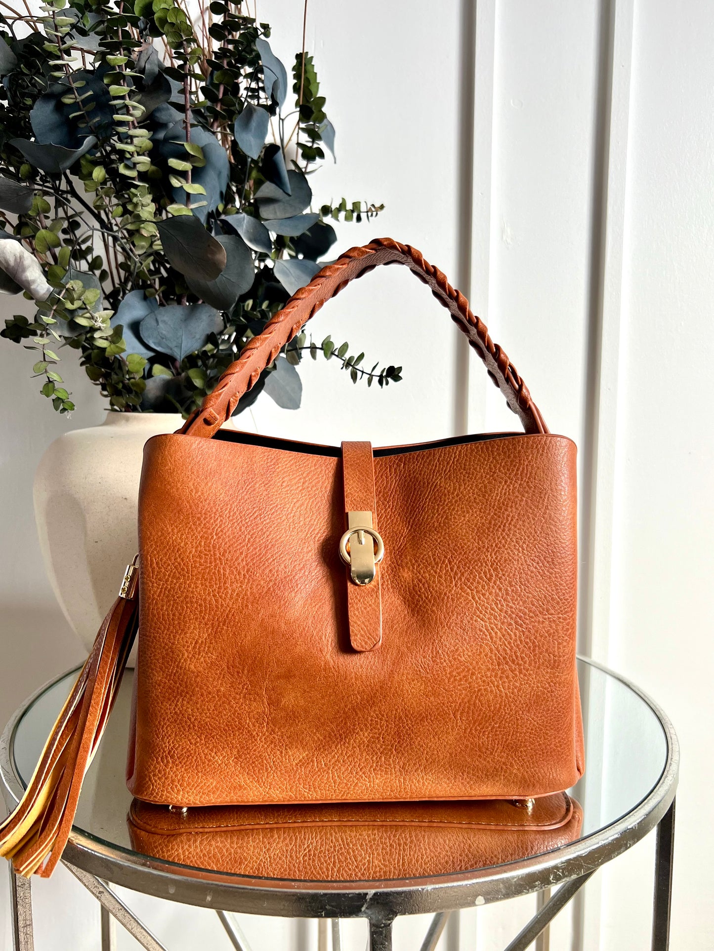 Amanda Satchel Bag- Brown