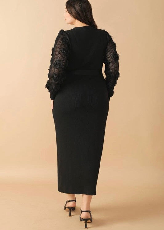 Sasha Sweater Midi Dress- PLUS SIZE