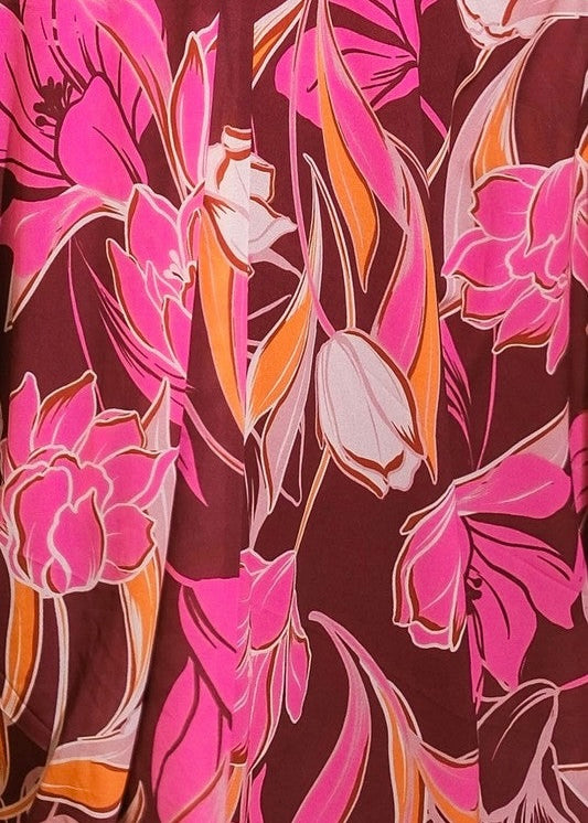 Cynthia Floral Print Maxi Dress-PLUS SIZE