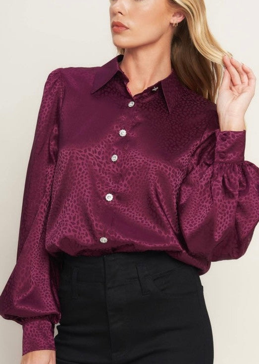Teresa Jewel Button Top