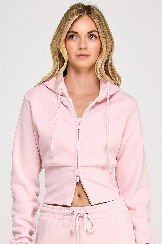 Kim Two Way Zip Up Hoodie