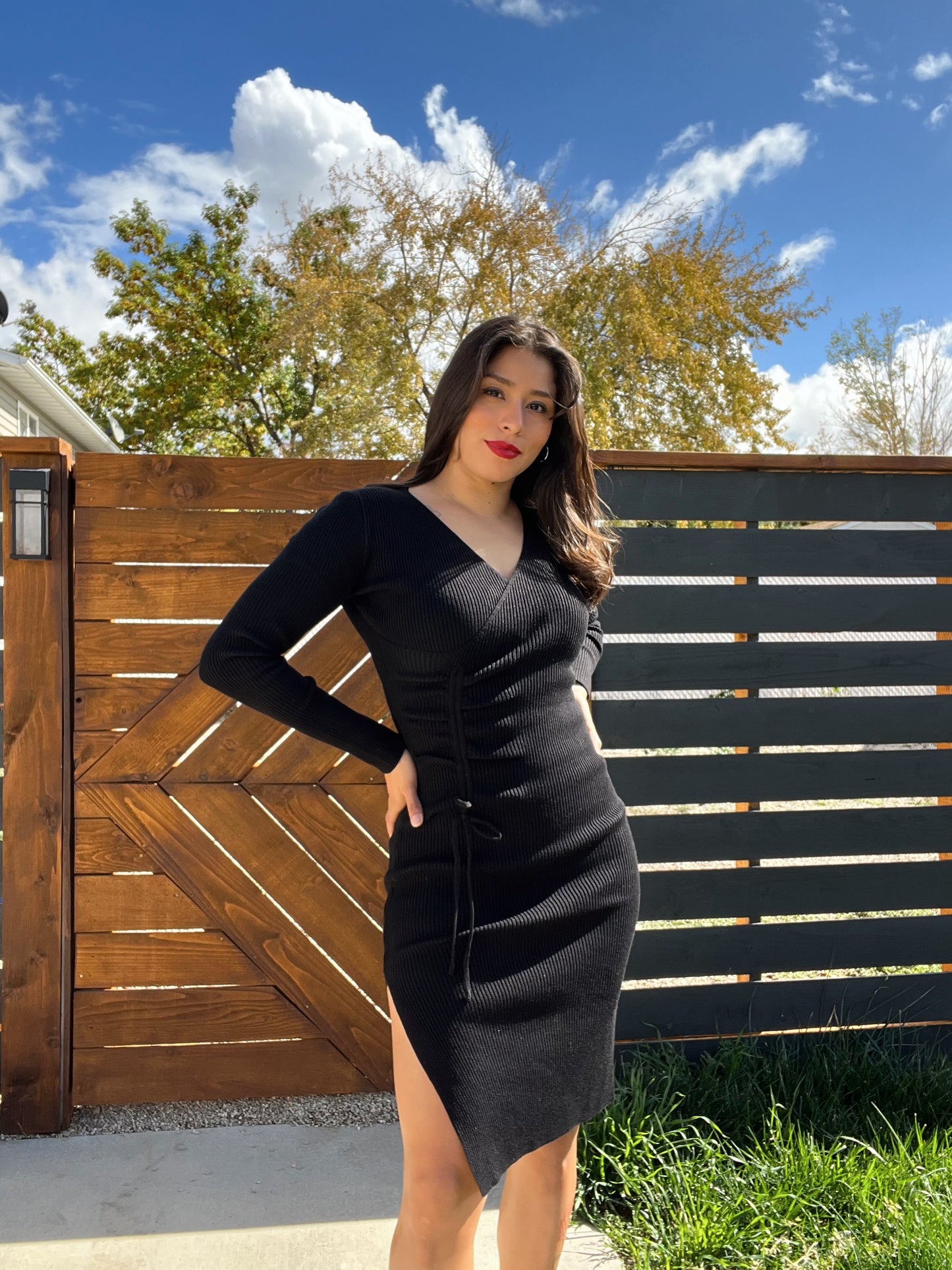 Sabrina Ribbed Sweater Dress