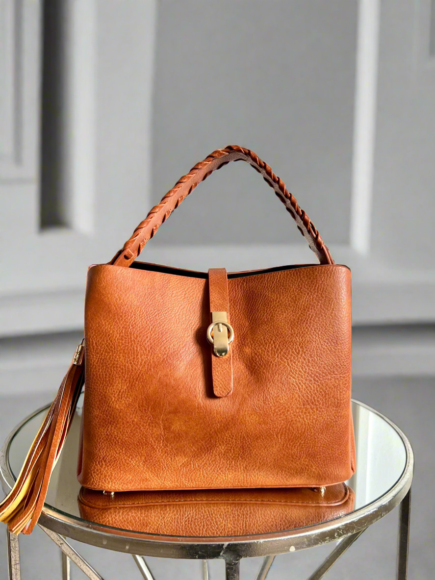 Amanda Satchel Bag- Brown