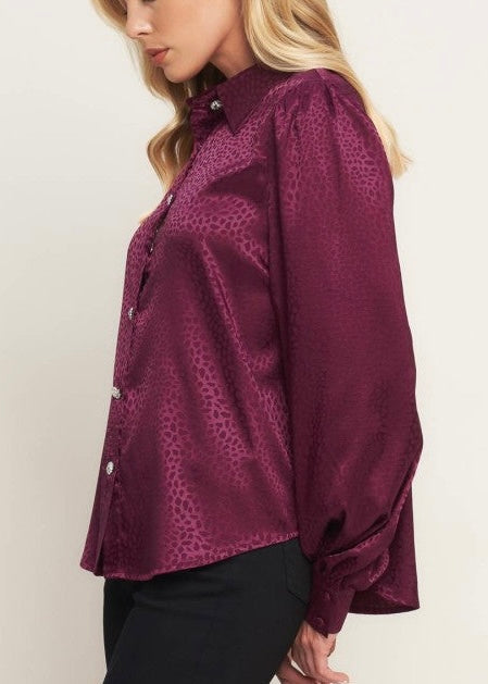 Teresa Jewel Button Top