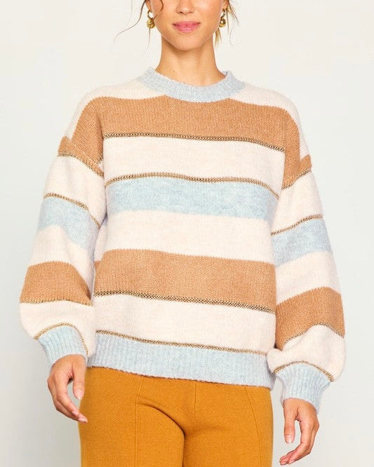 Carly Lurex Stripe Sweater