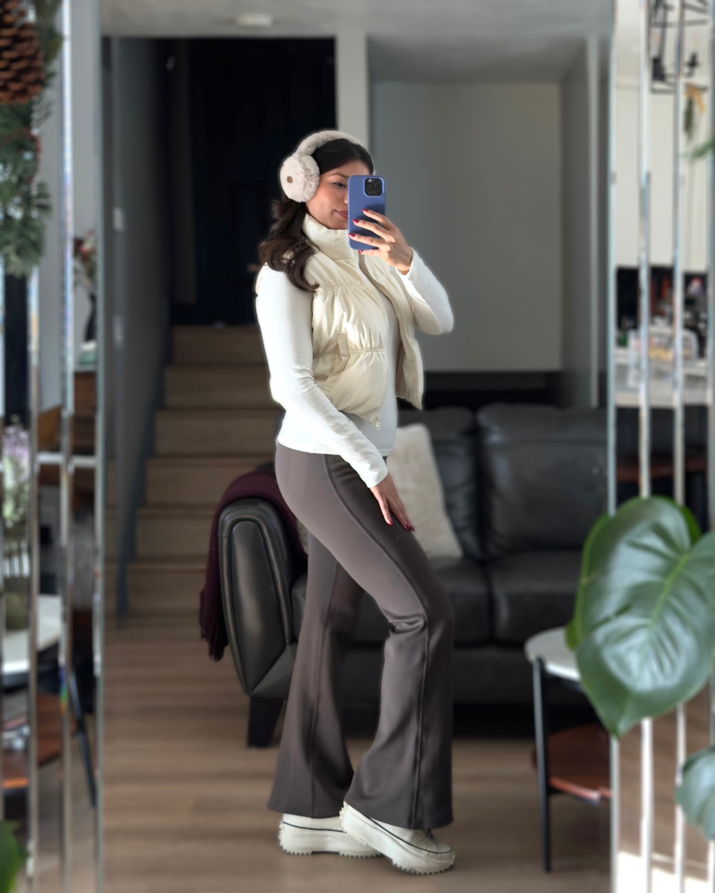 Flare Leg Fleece Leggings