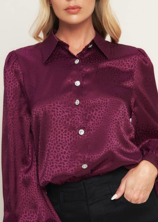 Teresa Jewel Button Top