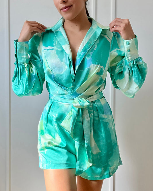 Ágata Shirt Tie Romper