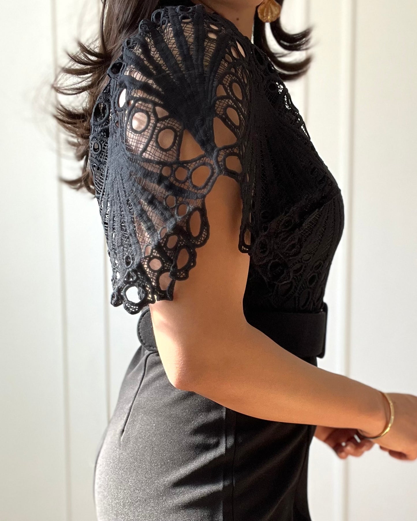 Elegant Black Lace Jumpsuit