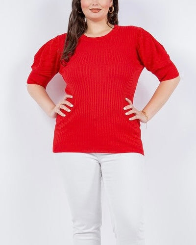 Cassandra Knit Top-Plus Size