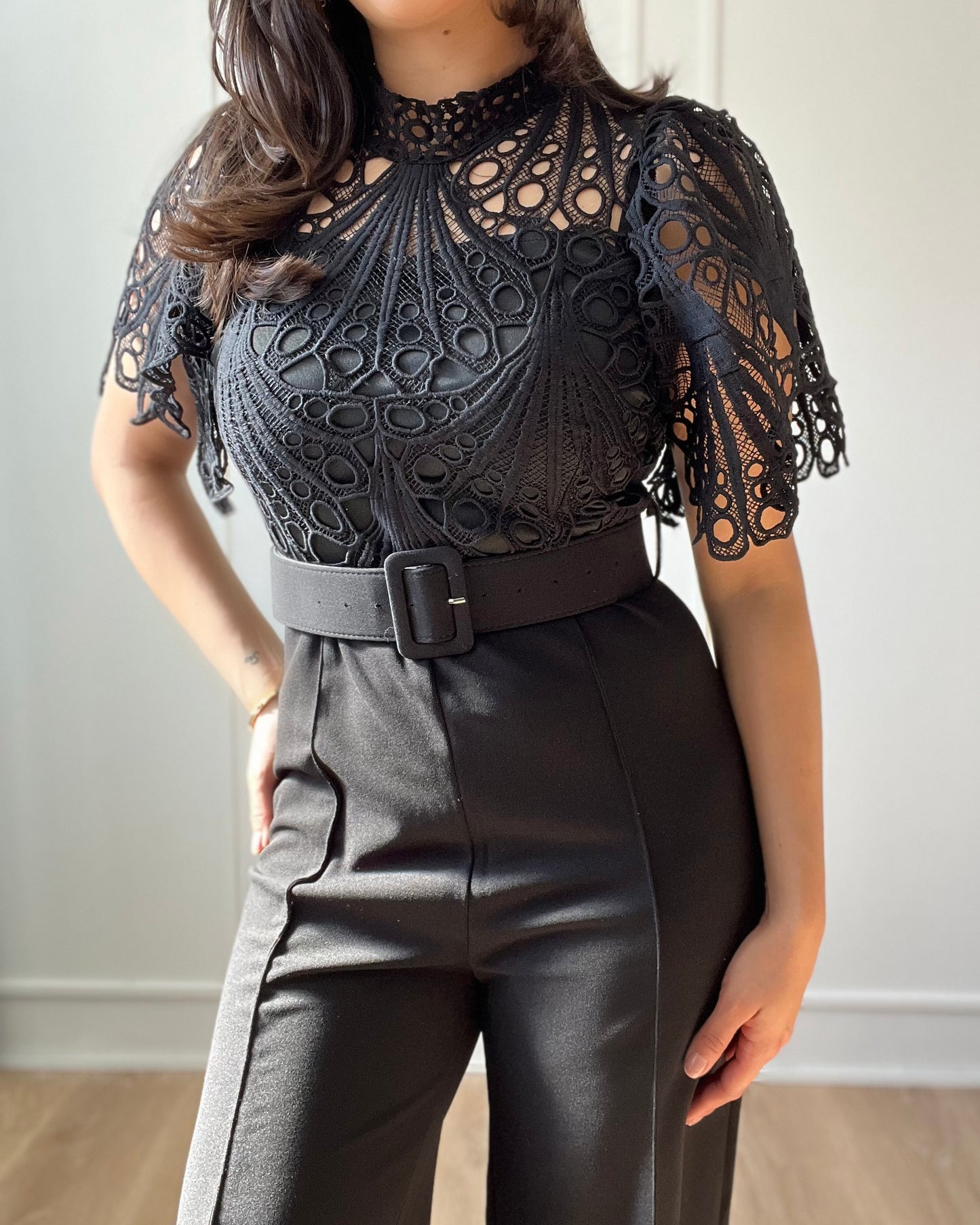 Elegant Black Lace Jumpsuit