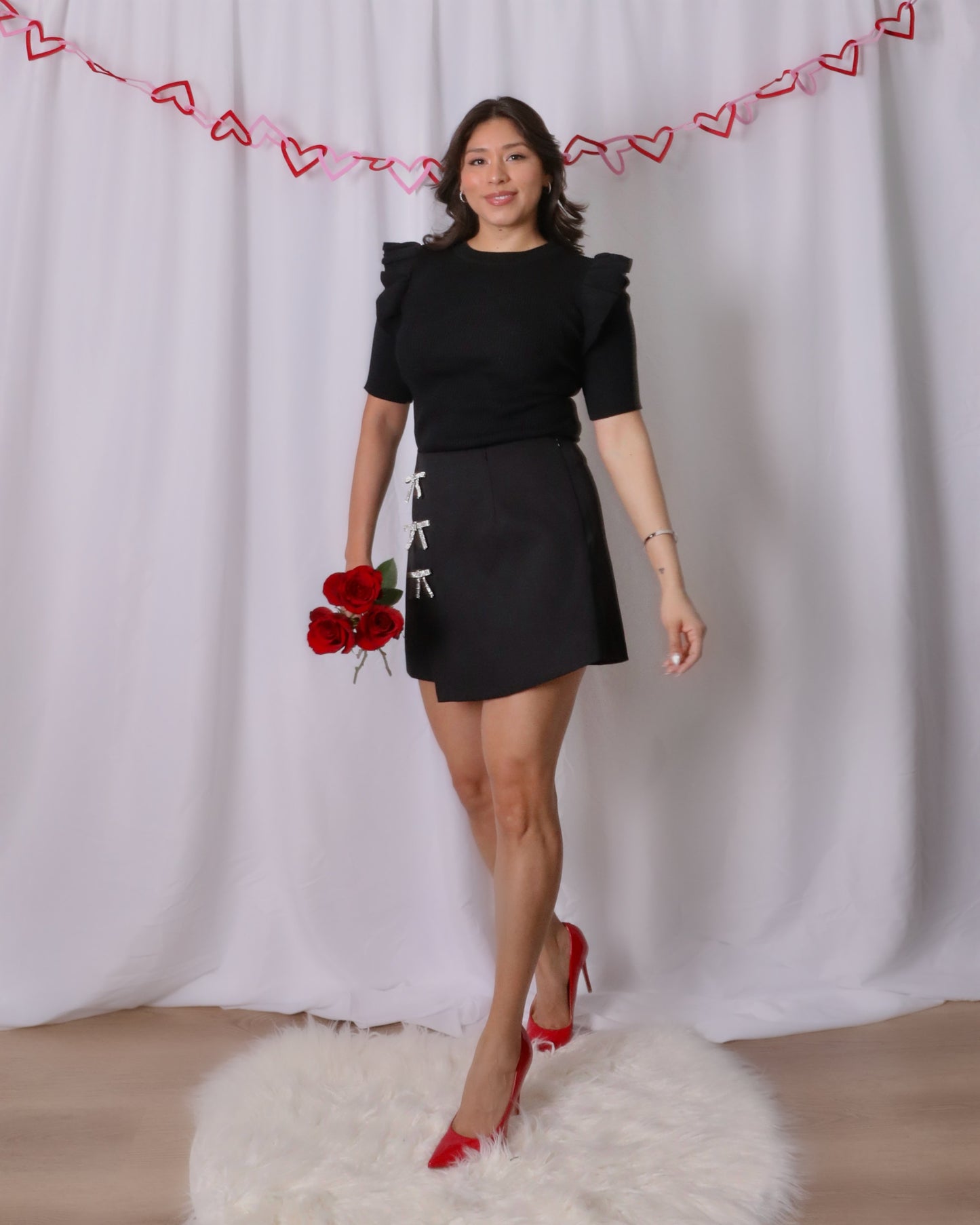 Estella Knit Top-Black