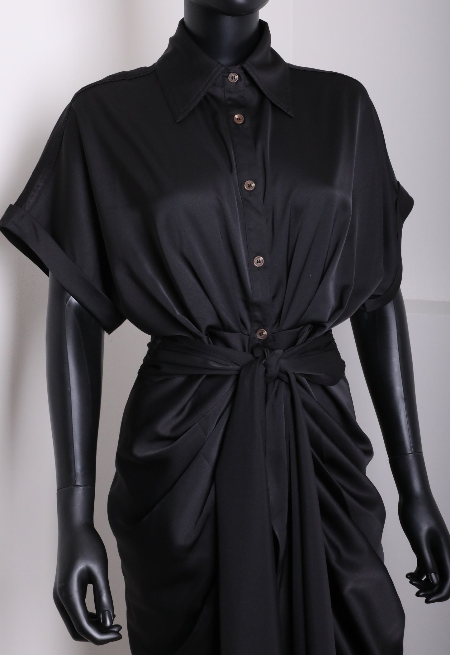 Tamara Satin Shirt Dress