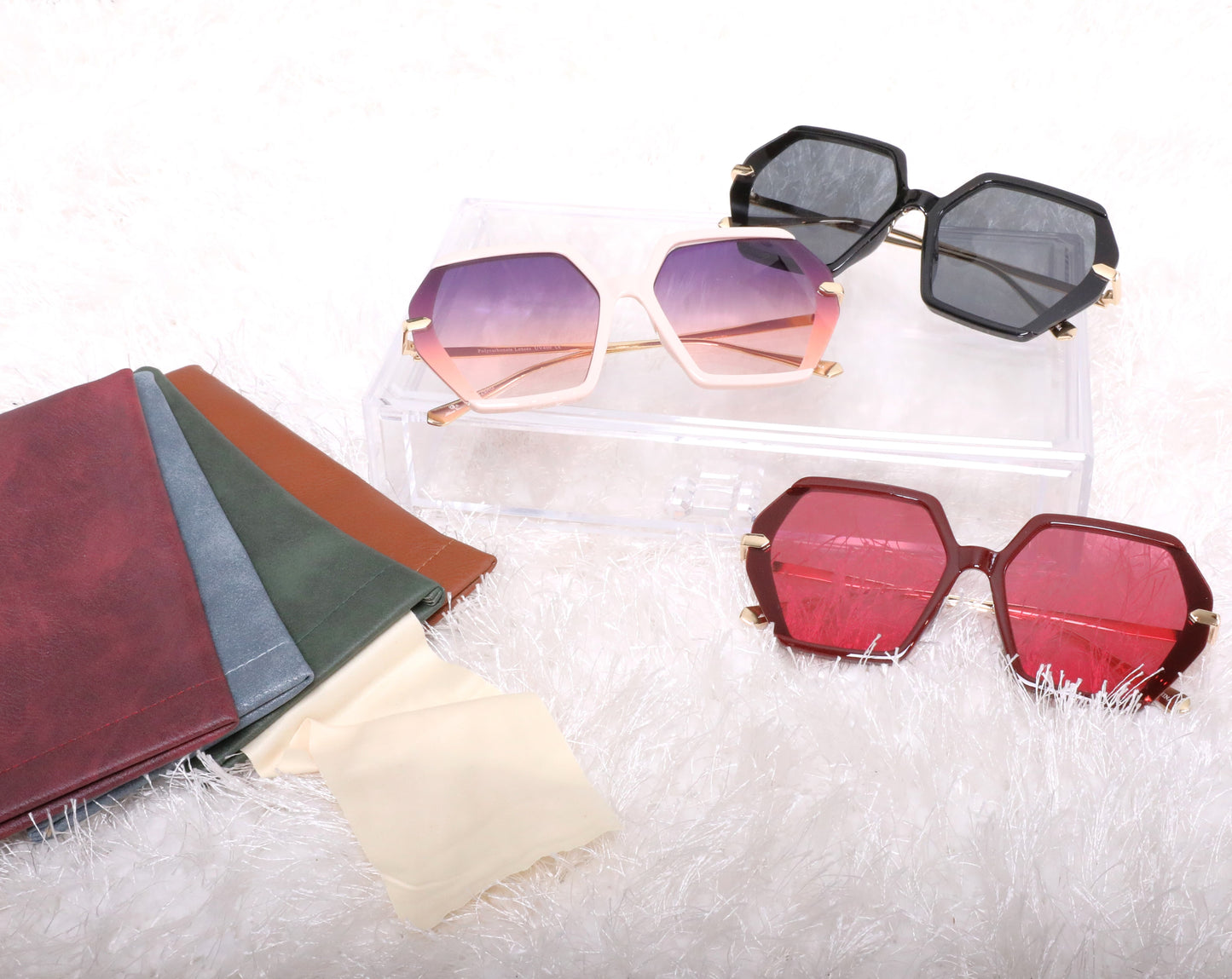 Hexagon Sunglasses + Case