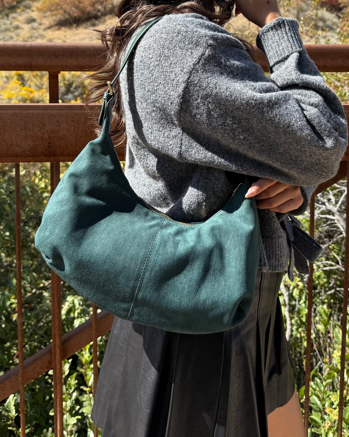 Suede Chic Shoulder Bag - Available in 2 colors