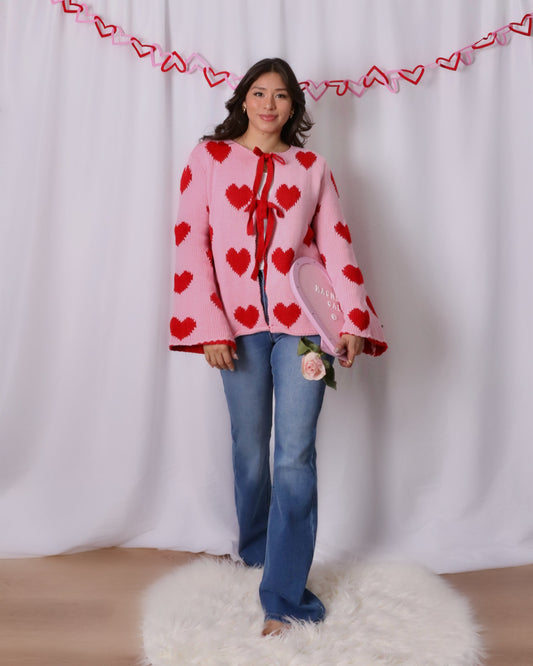 Sweetheart Tie Front Cardigan