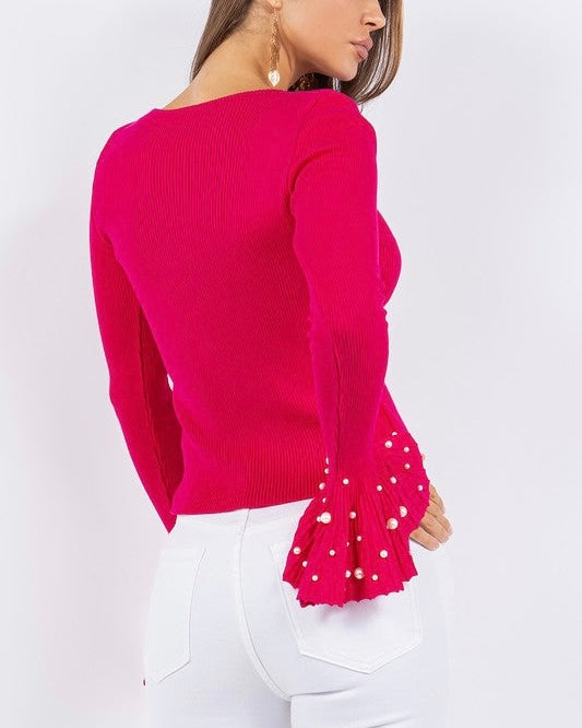 Darlene Pearl Sleeve Top