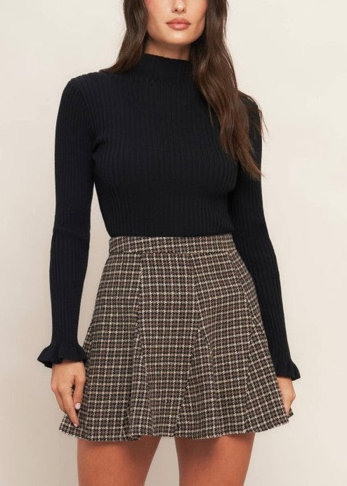 Gabriela Plaid Tweed Skirt