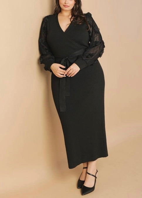 Sasha Sweater Midi Dress- PLUS SIZE