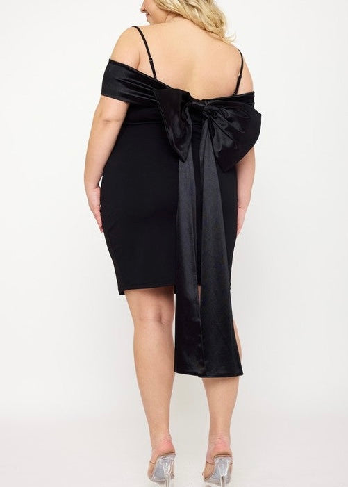 Adele Back Bow Dress - Plus Size