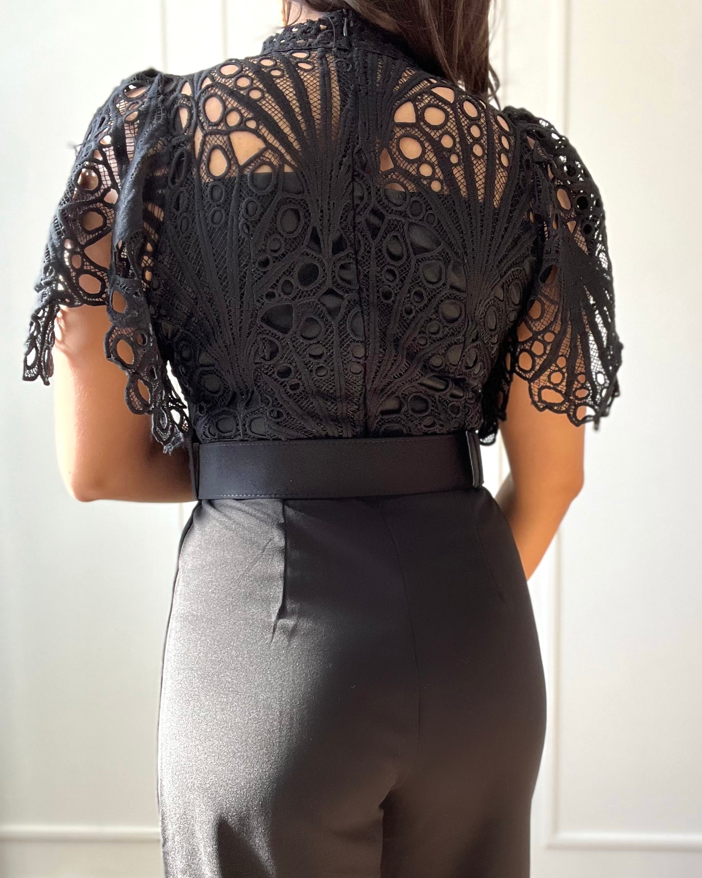 Elegant Black Lace Jumpsuit