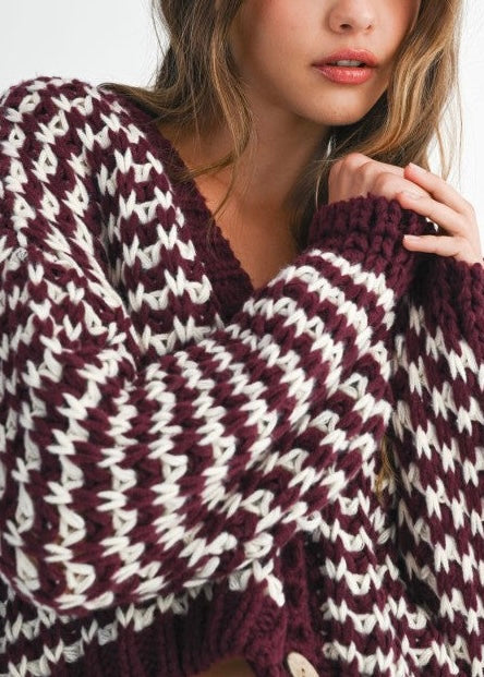 Marisol Stripe Knit Cardigan
