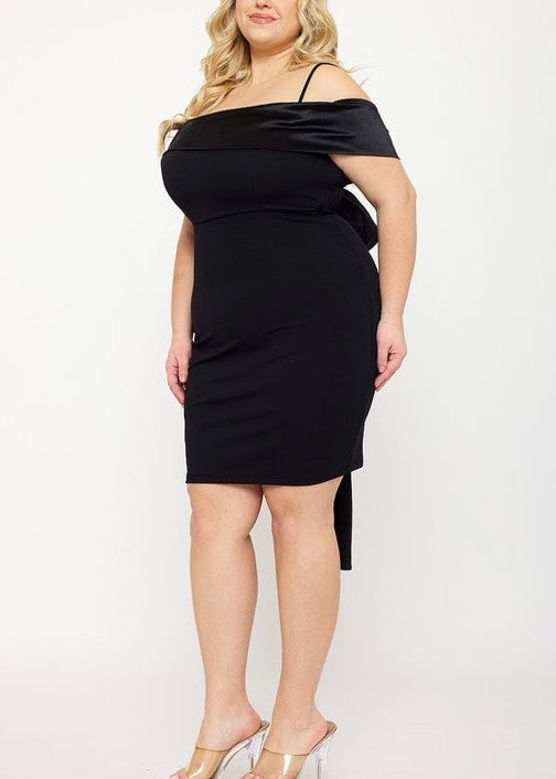 Adele Back Bow Dress - Plus Size