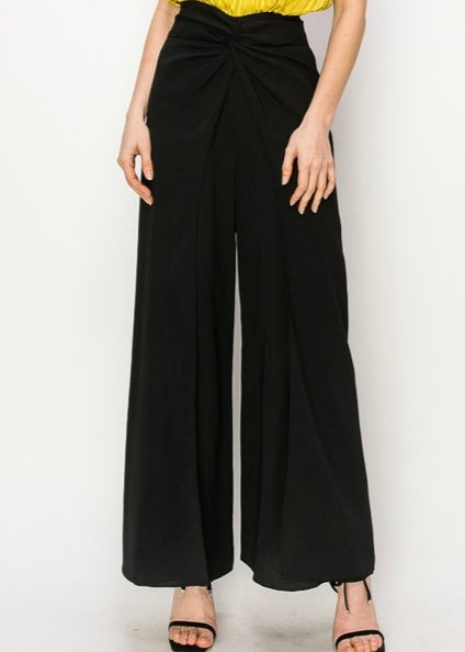 Emely Draped Pants -Black