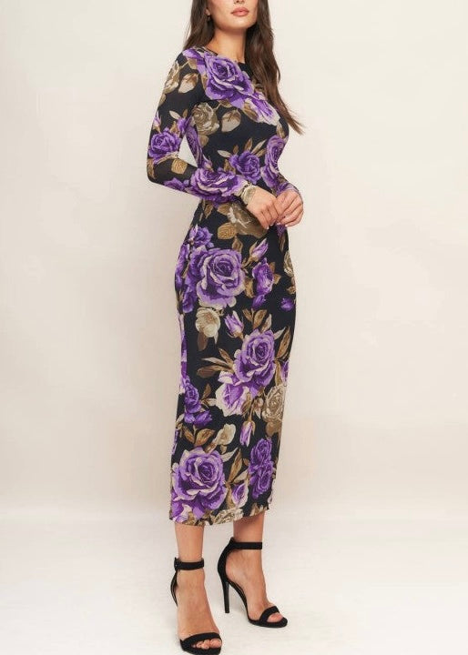 Rosalinda Mesh Midi Dress