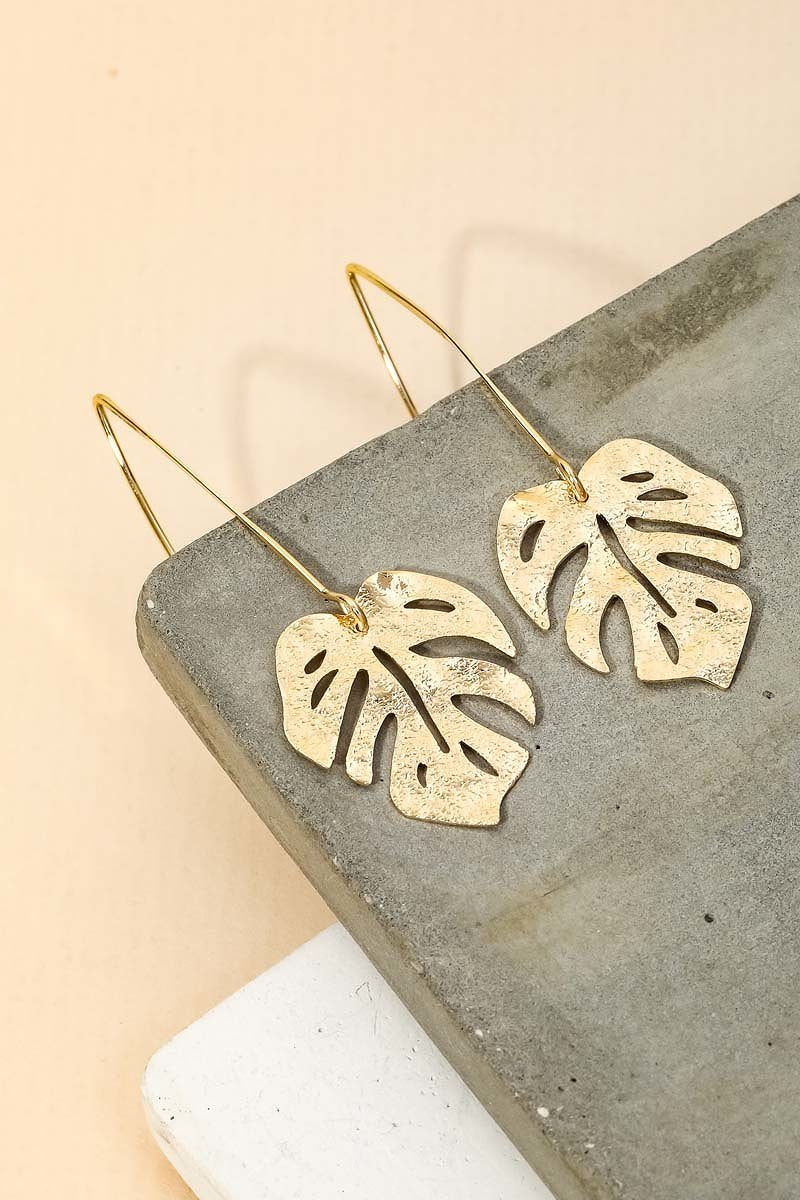 Monstera Dangle Earrings