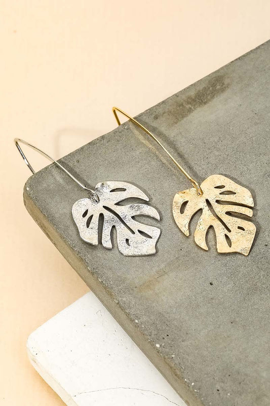 Monstera Dangle Earrings